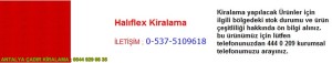 antalya halıflex kiralama iletişim ; 0544 929 08 35